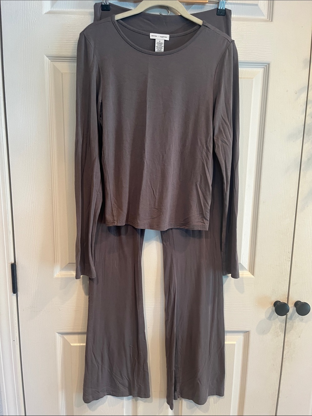 Women's Long Sleeve Lounge Set in Gray - Soft Lounge Two-Piece